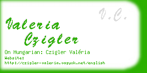 valeria czigler business card